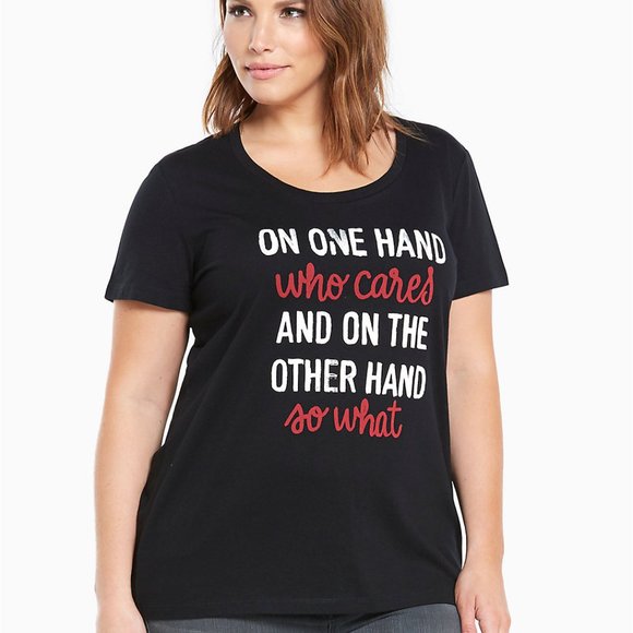 Torrid Tops Who Cares Scoop Tee Poshmark